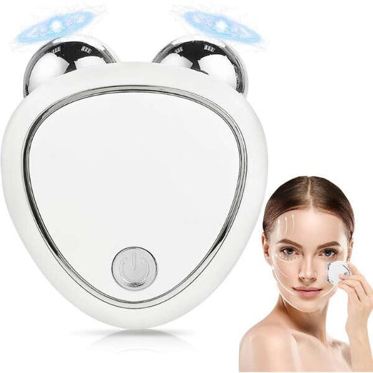 GlowTouch - Dispozitiv Mini pentru Masaj Facial cu Microcurent, Portabil și Reîncărcabil prin USB - GRAVALEX